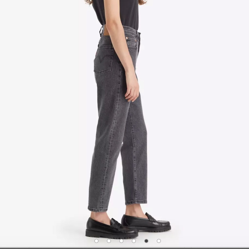Levis 501 Crop Washed Black 26